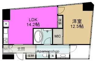 W.O.B.NISHIUMEDA【10階】の間取り