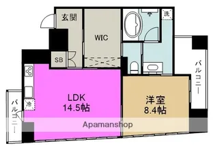 WOB西梅田【5階】の間取り