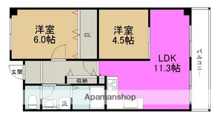 阪神ハイグレードマンション7番館【8階】の間取り
