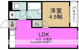 ホーリーライフ福島【2階】の間取り