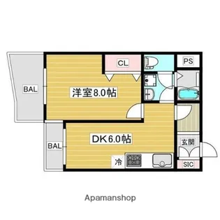 ボノエールメゾン【8階】の間取り