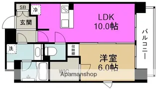 ランドセントラル梅田【10階】の間取り