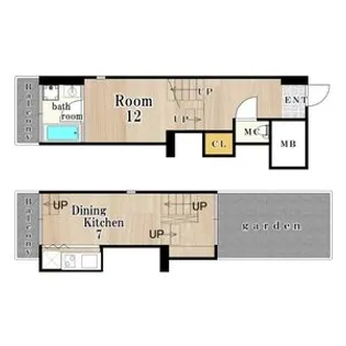 U RESIDENCE 弁天町【606号室】の間取り