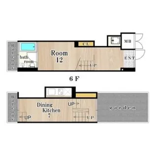 U RESIDENCE 弁天町【601号室】の間取り