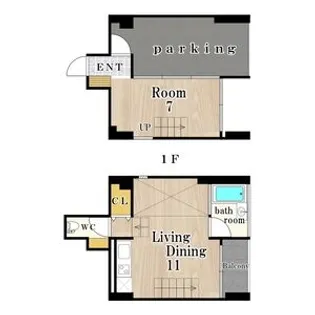 ユーレジデンス弁天町【1階】の間取り