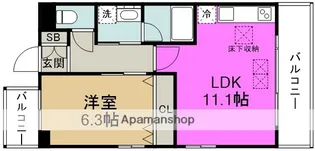 ARROW FIELDS 壱番館【7階】の間取り