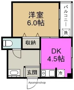 ルーナ福島【4階】の間取り