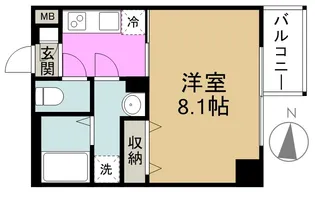 プランドール福島レジデンス【6階】の間取り