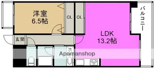 阪神ハイグレードマンション15番館【7階】の間取り