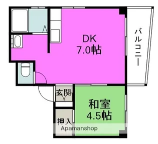 フォンテーヌNO.5【4階】の間取り