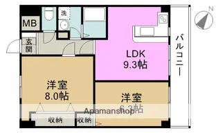 グランデフィオーレ【8階】の間取り