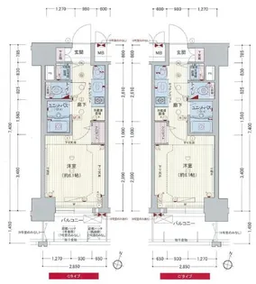 プレサンス梅田北デイズ【0407号室】の間取り