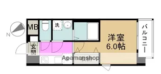レジュールアッシュ福島レジデンス【4階】の間取り