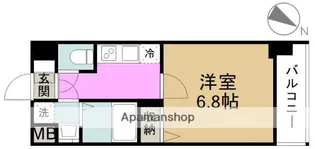 ジュネーゼグラン福島ミラージュ【7階】の間取り