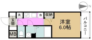 ポルトボヌール梅田WEST【2階】の間取り