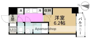 プレサンス大阪ゲートシティ【6階】の間取り