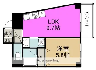 DーREST NAKANOSHIMA【6階】の間取り