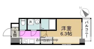 1Kの間取り画像