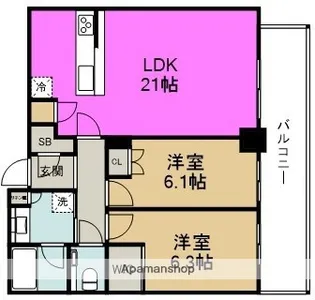 グランドメゾン新梅田タワー【24階】の間取り