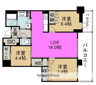 グランドメゾン新梅田タワー【33階】の間取り