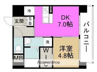 コスモリード大阪福島【15階】の間取り