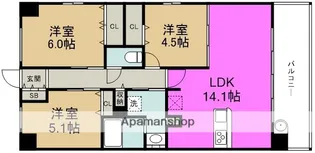 プレサンスロジェ大阪福島【3階】の間取り