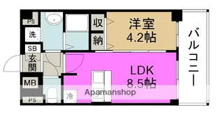 プレサンス福島ミッドエル【11階】の間取り