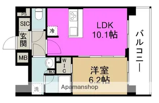 プレサンス福島ミッドエル【11階】の間取り