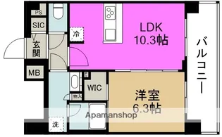 プレサンス福島ミッドエル【12階】の間取り