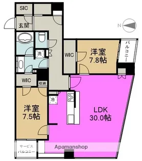 ザタワー大阪レジデンス【15階】の間取り
