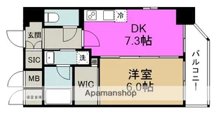 エステムコート新梅田【6階】の間取り