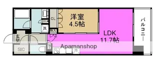 ブランズ大阪福島【11階】の間取り