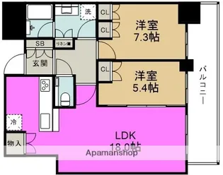 グランドメゾン新梅田タワーTHE CLUB RESIDENCE【27階】の間取り