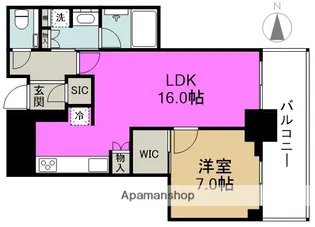 グランドメゾン新梅田タワーTHE CLUB RESIDENCE【7階】の間取り