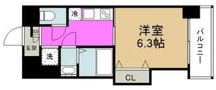 Luxe福島【9階】の間取り