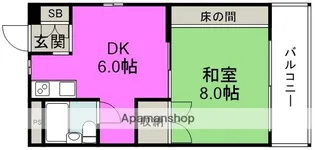 第2ナショナルマンション【201号室】の間取り