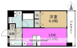 DIMUS福島【4階】の間取り