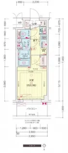 プレサンス南堀江ザ・センス【4階】の間取り
