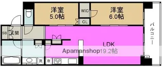 リバーガーデン福島木漏れ日の丘 AB棟【9階】の間取り