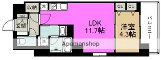 LA GRACE FUKUSHIMA II【7階】の間取り