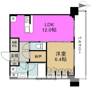 GRAND VILLASSE 福島【11階】の間取り