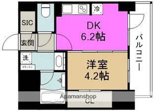 エステムコート大阪福島Ⅱレイヤー【8階】の間取り