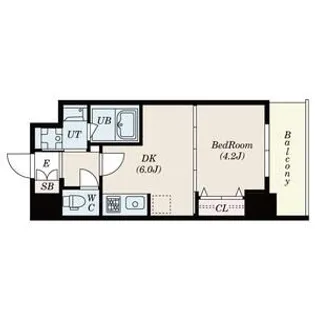 S-RESIDENCE阿波座West【7階】の間取り