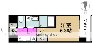 エスリードレジデンス大阪福島イースト【1004号室】の間取り