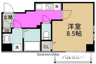 ユーシン福島【4階】の間取り