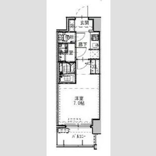 S-RESIDENCEドーム前千代崎【7階】の間取り