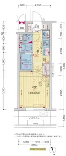 プレサンスドームシティ【7階】の間取り