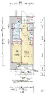 プレサンス塚本ミッドネクスト【8階】の間取り