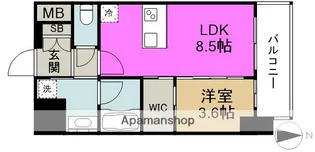 リヴェント福島【6階】の間取り