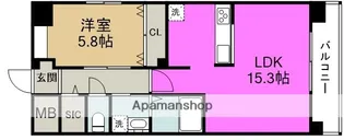 アリビオ福島【3階】の間取り